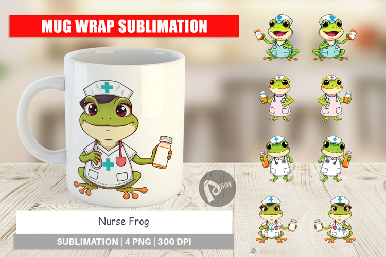 Mug Wrap Nurse Frog
