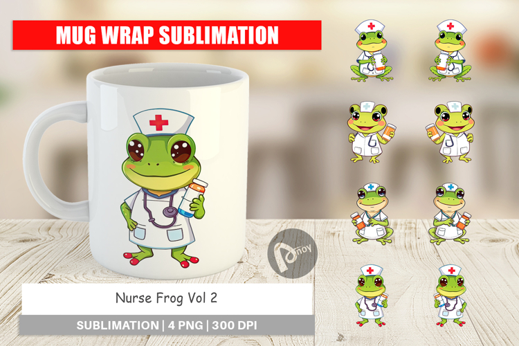Mug Wrap Nurse Frog
