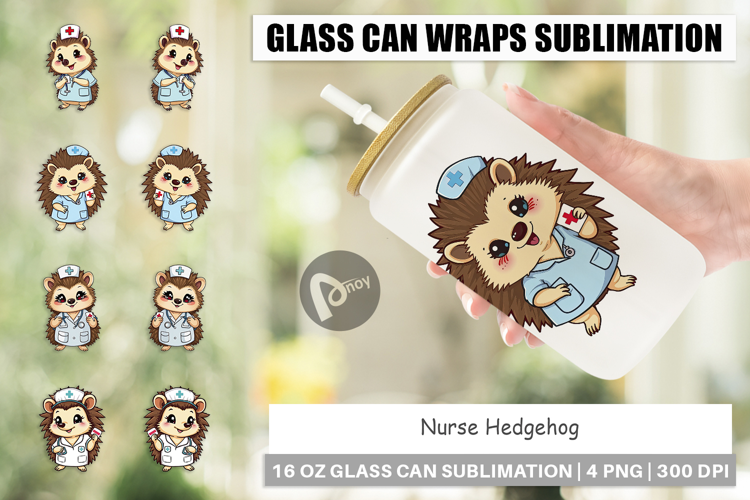 Glass Can Nurse Hedgehog