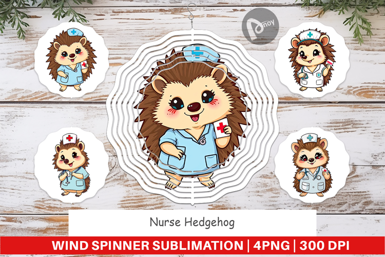 Wind Spinner Nurse Hedgehog