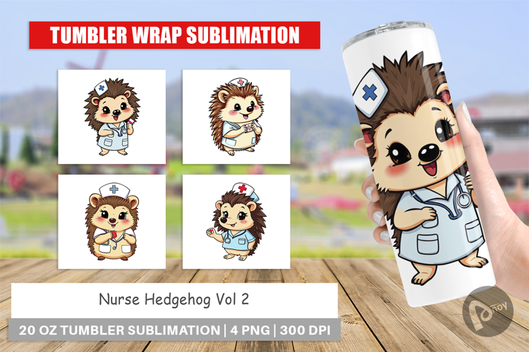 Tumbler Nurse Hedgehog