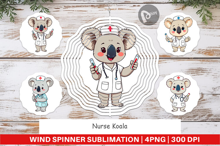 Wind Spinner Nurse Koala example image 1
