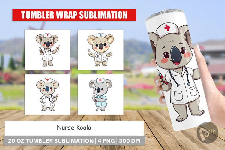 Tumbler Nurse Koala example image 1