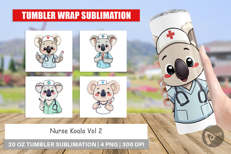 Tumbler Nurse Koala example image 1