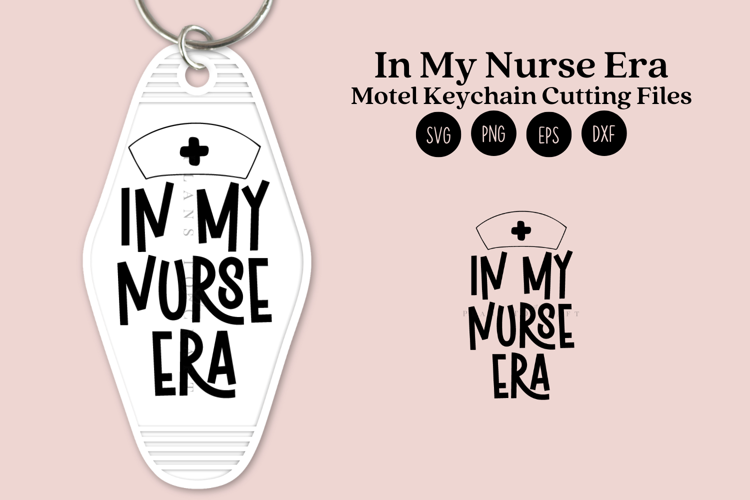 Motel Keychain SVG | Nurse Key Tag Design