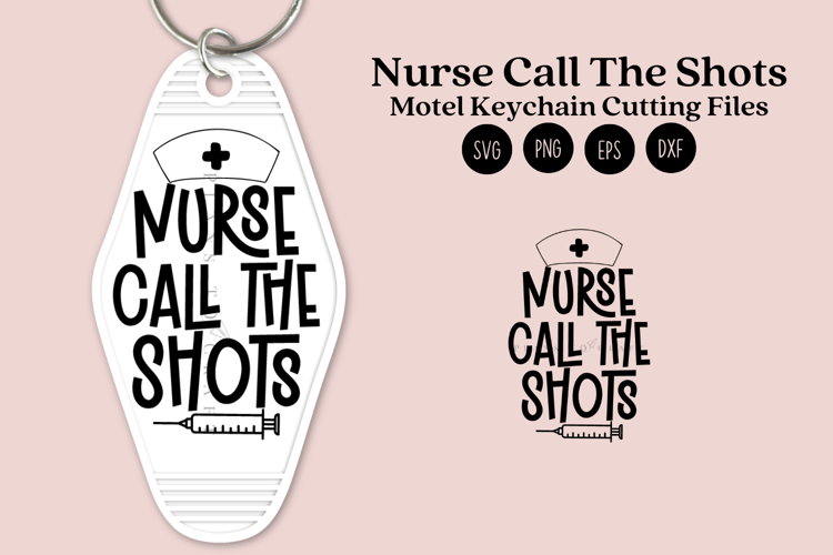 Motel Keychain SVG | Nurse Key Tag Design