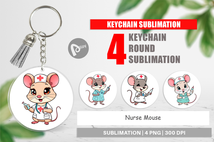 Keychain Nurse Mouse