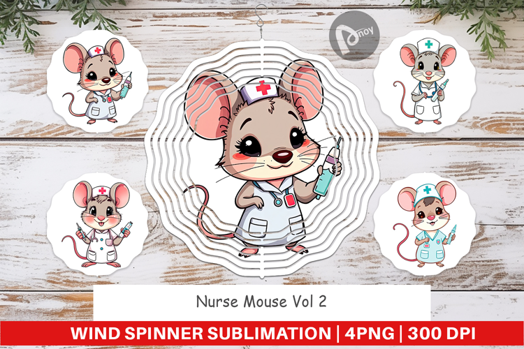 Wind Spinner Nurse Mouse