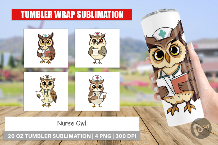 Tumbler Nurse Owl