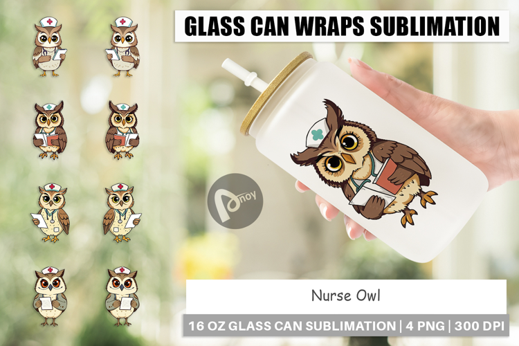 Glass Can Nurse Owl