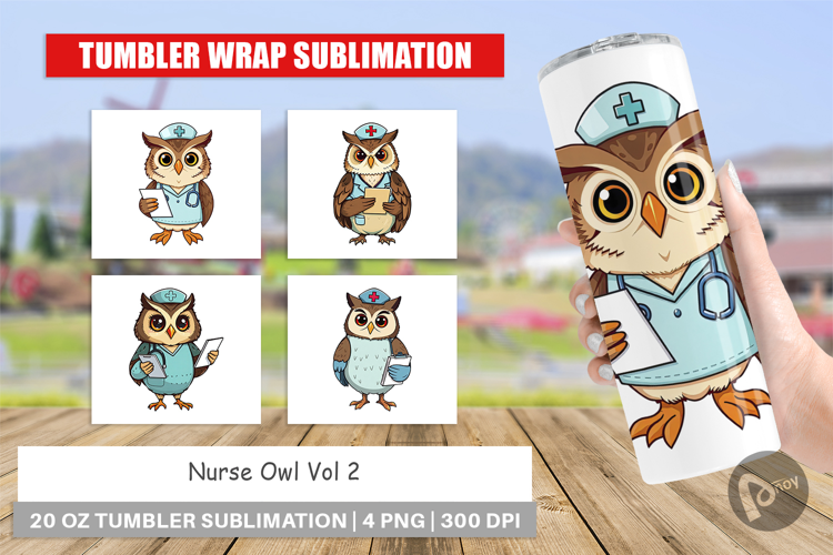 Tumbler Nurse Owl