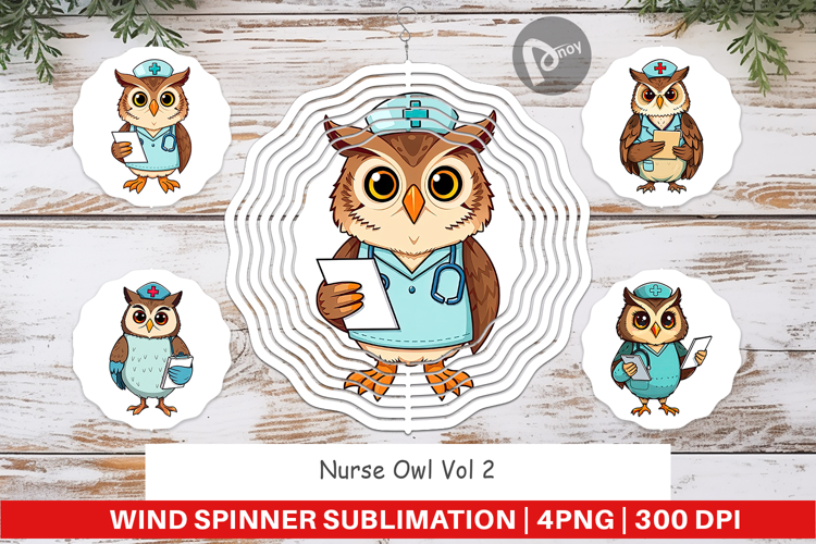 Wind Spinner Nurse Owl