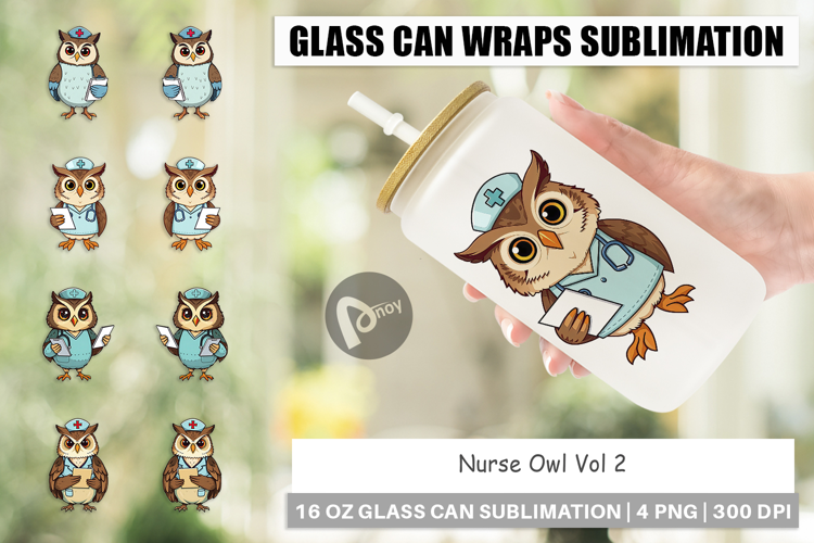 Glass Can Nurse Owl