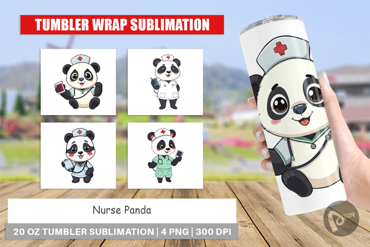 Tumbler Nurse Panda