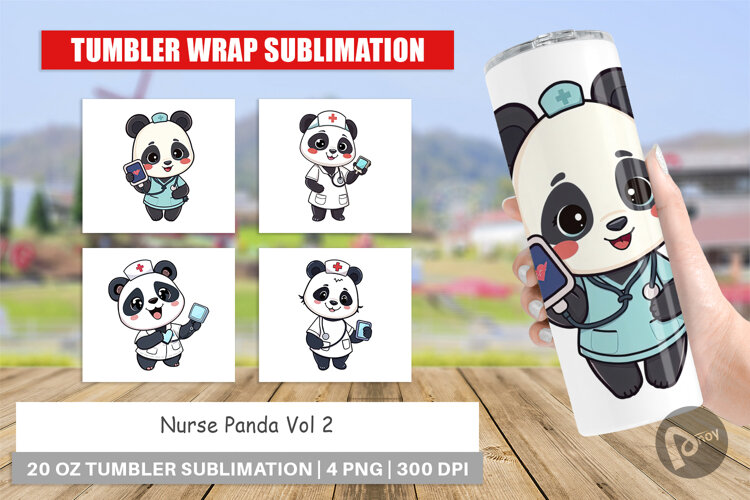 Tumbler Nurse Panda example image 1