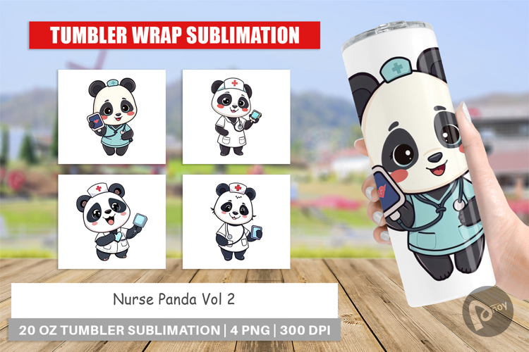 Tumbler Nurse Panda