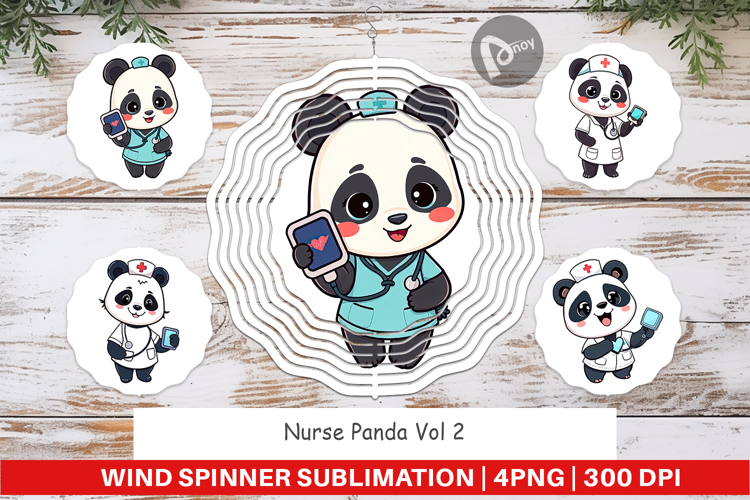 Wind Spinner Nurse Panda