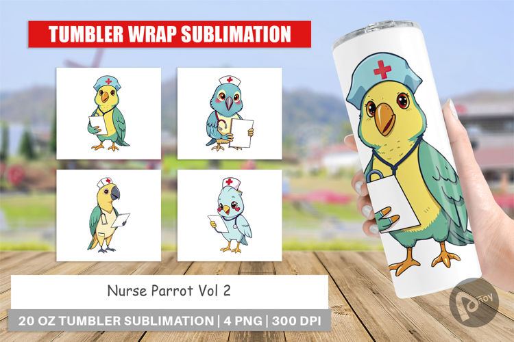 Tumbler Nurse Parrot