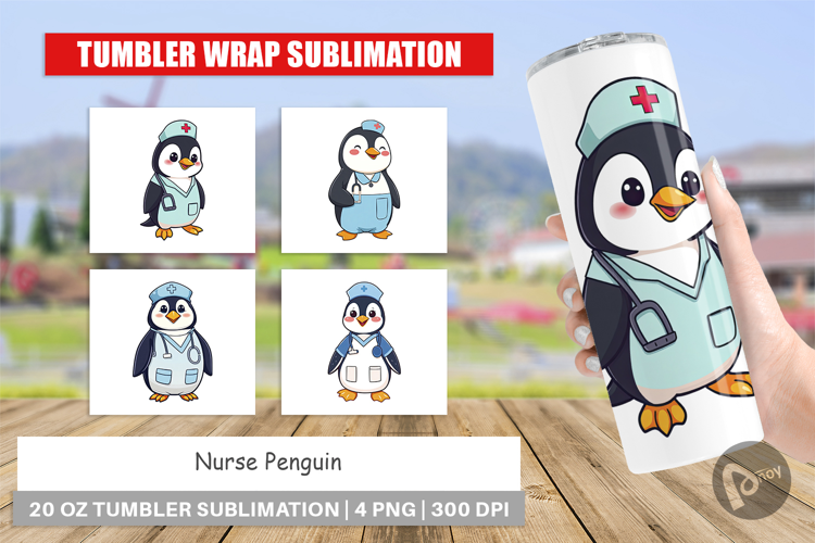Tumbler Nurse Penguin