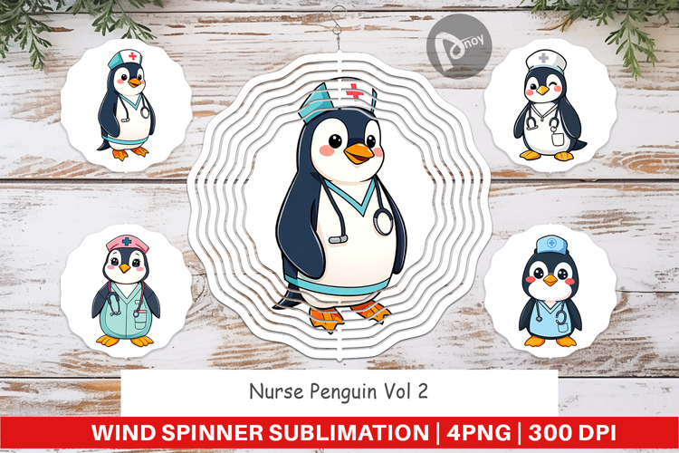 Wind Spinner Nurse Penguin