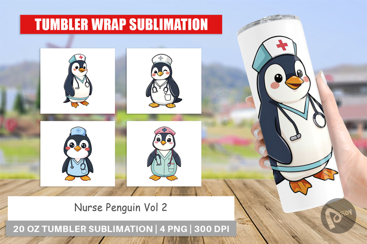 Tumbler Nurse Penguin