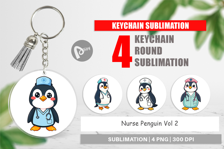 Keychain Nurse Penguin