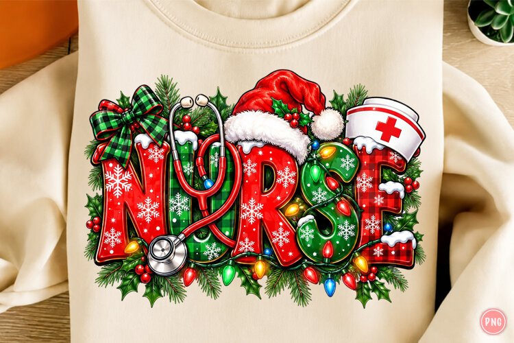 Trending Christmas Nurse PNG, Nurse PNG example image 1