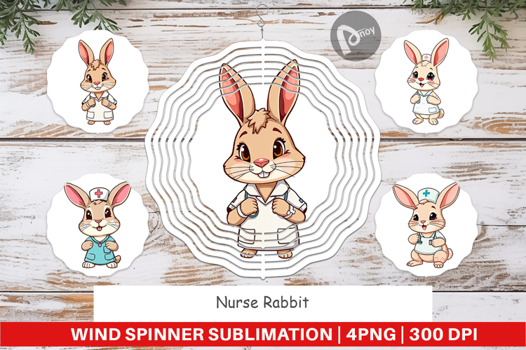 Wind Spinner Nurse Rabbit