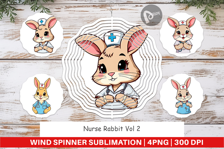 Wind Spinner Nurse Rabbit
