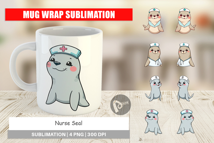 Mug Wrap Nurse Seal example image 1