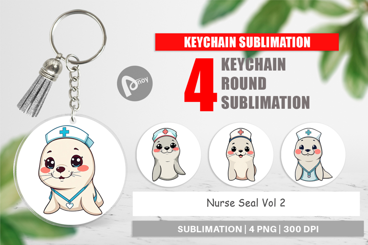 Keychain Nurse Seal