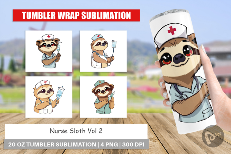 Tumbler Nurse Sloth