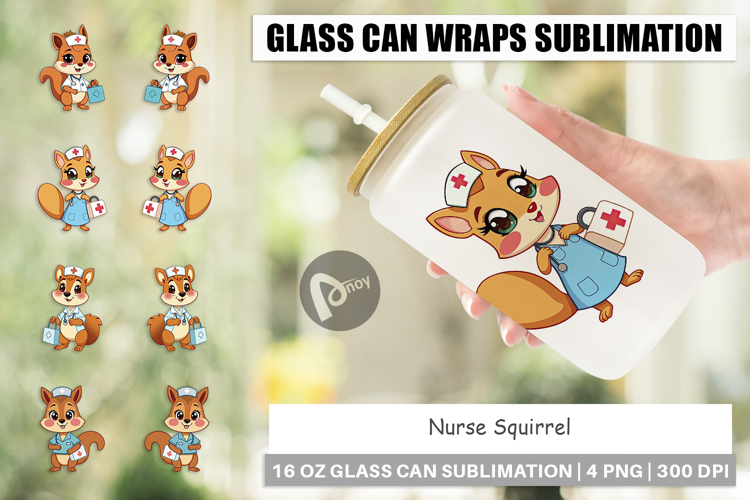 Glass Can Nurse Squirrel