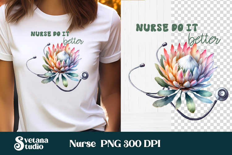 Nurse flower clipart | Medical sublimation | Nurse PNG