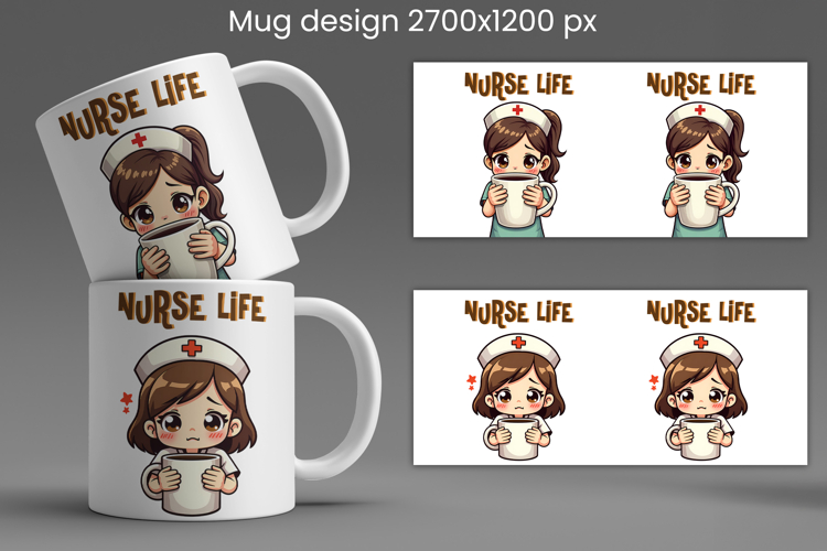 Funny nurse mug wrap design | Sarcastic quotes nurse mug PNG