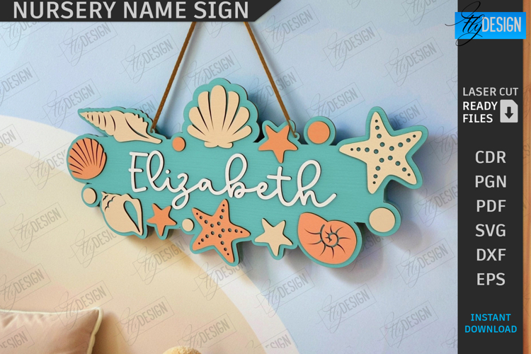 Nursery Name Sign Laser Cut|Wall Decor|Kids Room|Wall Signs
