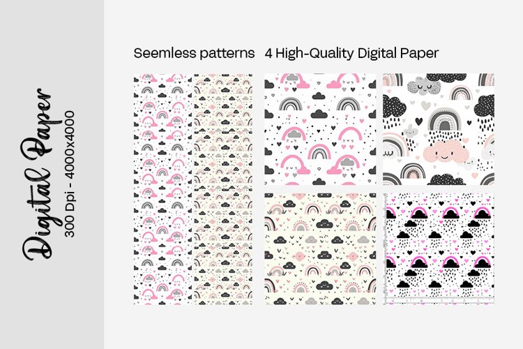 Nursery Seamless patterns and Seamless backgrounds