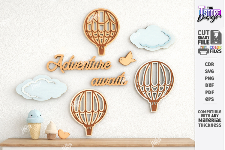 Nursery Wall Decor Laser Cut | Kids Room Decor | Kids Laser
