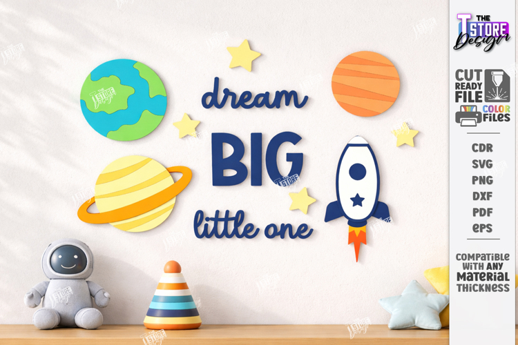 Nursery Wall Decor Laser Cut | Kids Room Decor | Kids Laser