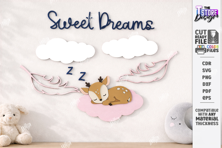 Nursery Wall Decor Laser Cut | Kids Room Decor | Kids Laser