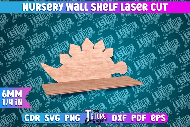 Dinosaur Nursery Wall Shelf Laser Cut | Laser Cut Design
