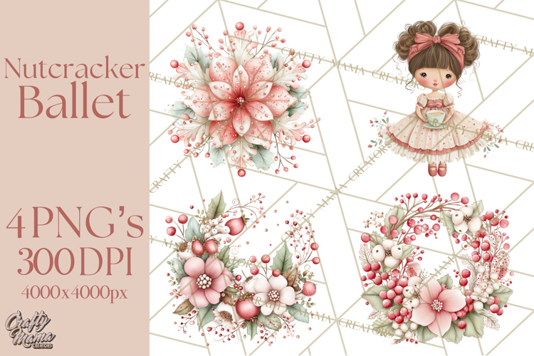 Nutcracker Ballet Christmas Clipart PNG