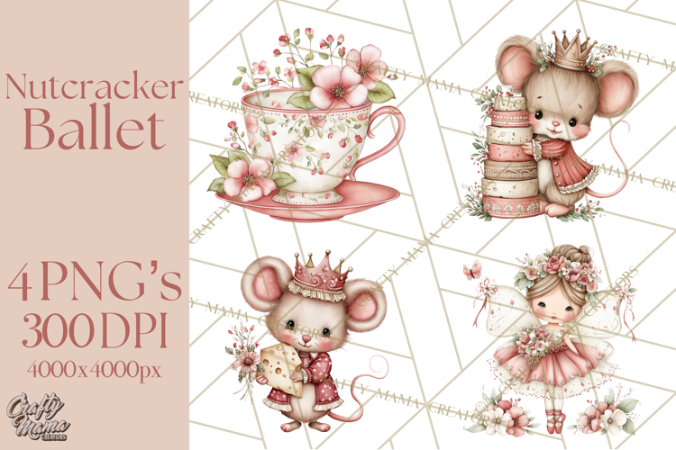 Nutcracker Ballet Christmas Clipart PNG