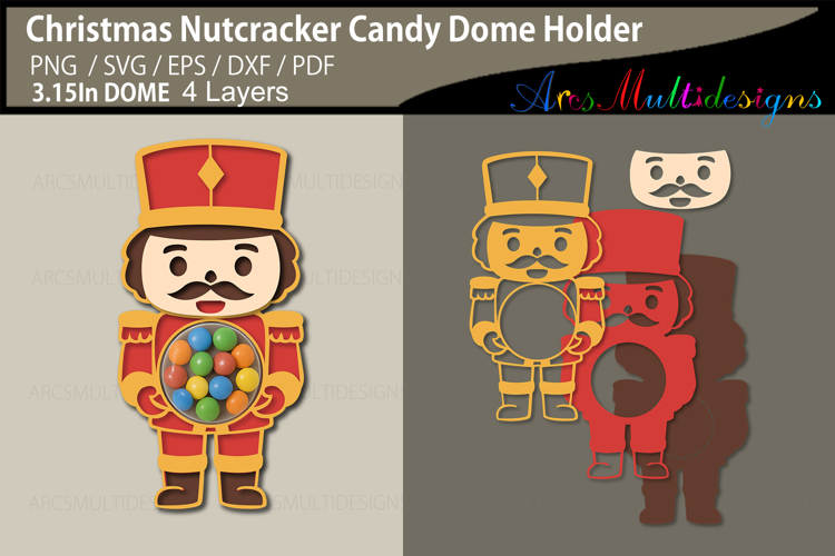 Christmas Nutcracker Candy Dome Holder