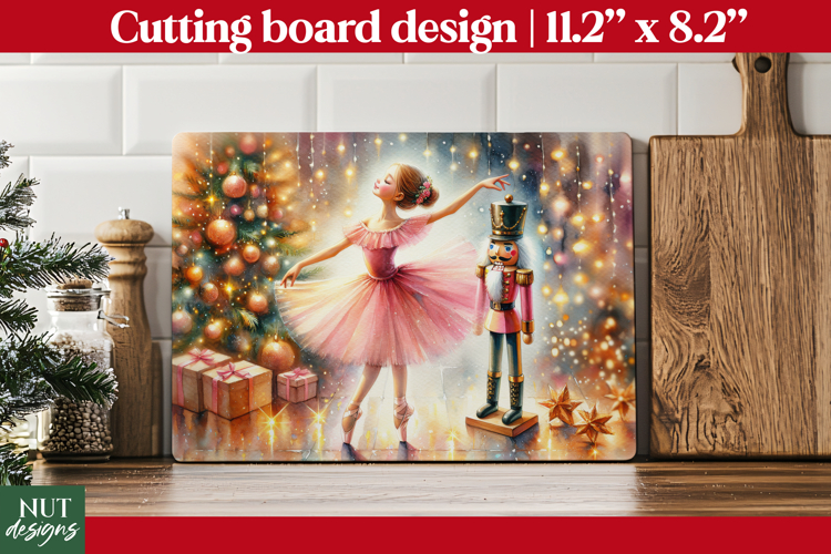 Christmas cutting board, Ballerina Nutcracker cutting Board