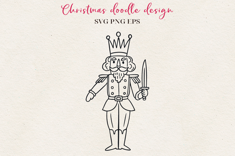Hand-Drawn Christmas Character | Festive Ink Art SVG PNG EPS