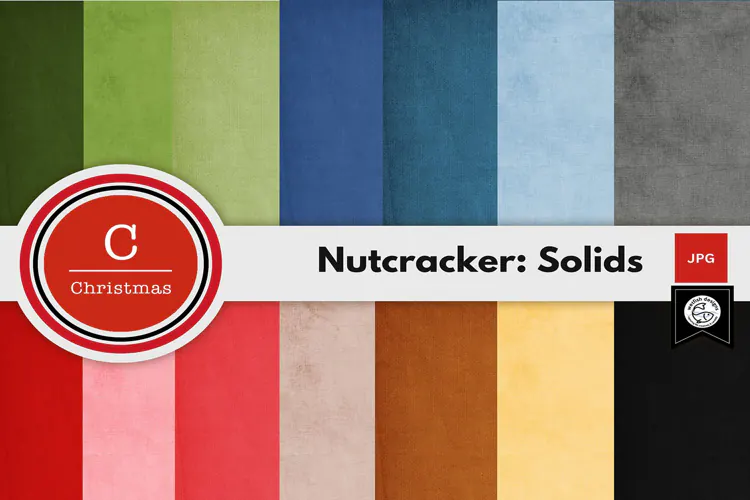 Nutcracker Christmas Solid Papers
