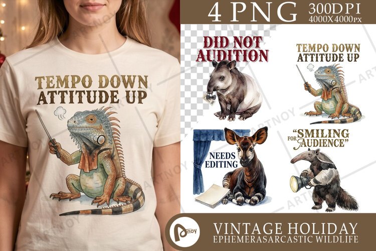 Nutcracker Theatre Backstage Animals Sublimation example image 1