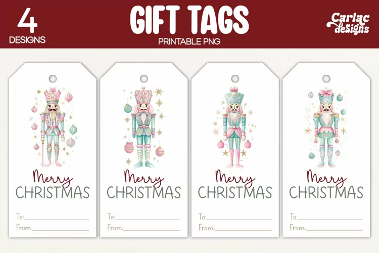 Christmas Gift Tags, Merry Christmas Printable Tags