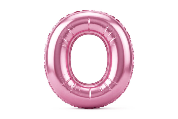 Pink Metallic Letter O Foil Balloon Party Decoration example image 1